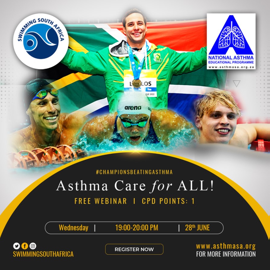 Webinar for Asthma Care for ALL held on 28 June. A collaboration with Swim SA.